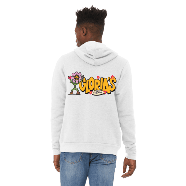 man wearing white pullover hoodie with graffiti style design