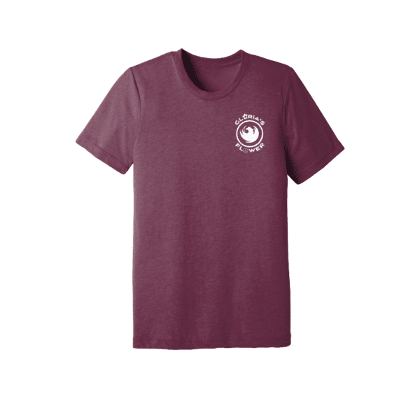 Maroon tshirt with city of Phoenix logo on left chest,